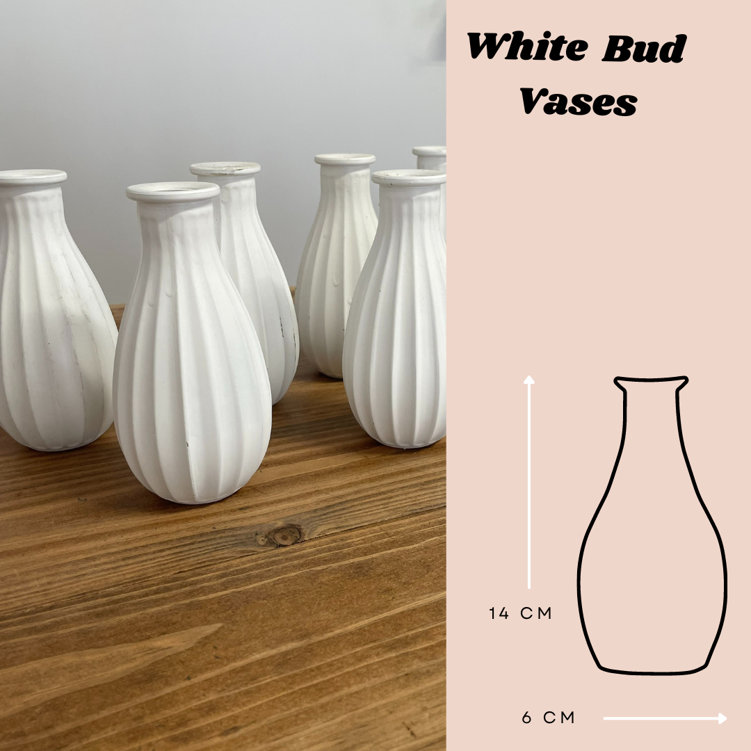 Image of White Bud Vases